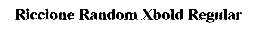 Riccione Random Xbold Regular