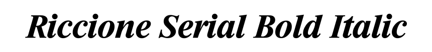 Riccione Serial Bold Italic