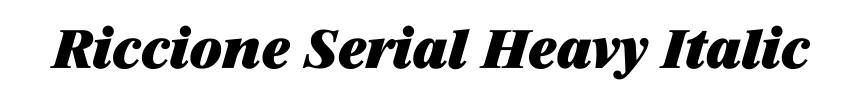 Riccione Serial Heavy Italic