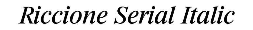 Riccione Serial Italic