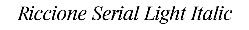Riccione Serial Light Italic