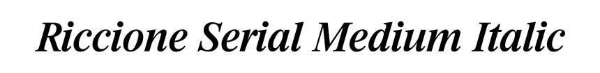 Riccione Serial Medium Italic