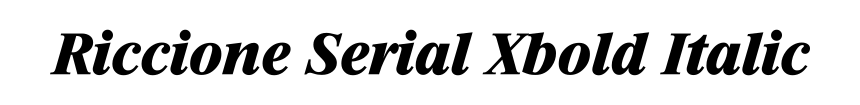 Riccione Serial Xbold Italic