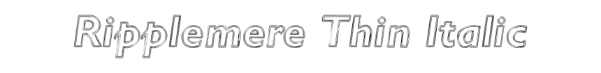 Ripplemere Thin Italic