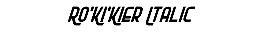 Ro'Ki'Kier Italic