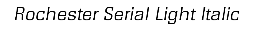 Rochester Serial Light Italic