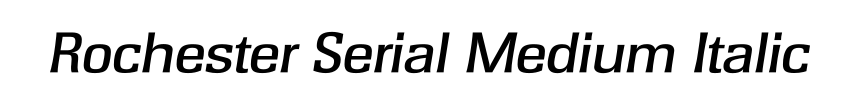 Rochester Serial Medium Italic
