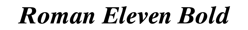 Roman Eleven Bold