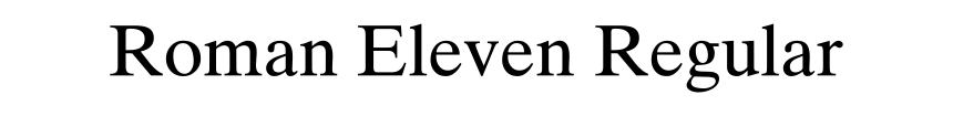 Roman Eleven Regular