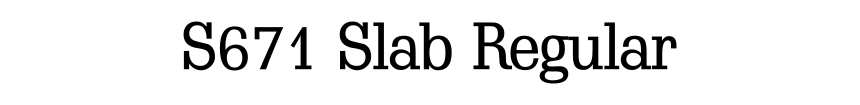 S671 Slab Regular