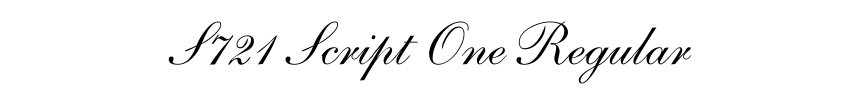 S721 Script One Regular