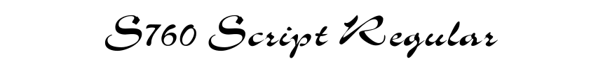 S760 Script Regular