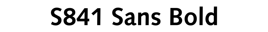 S841 Sans Bold