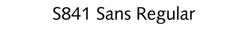 S841 Sans Regular