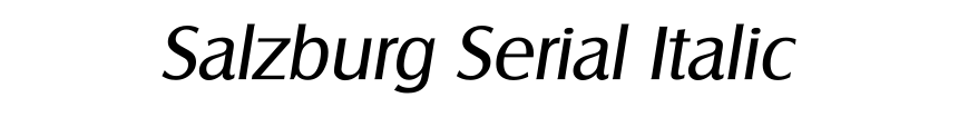 Salzburg Serial Italic