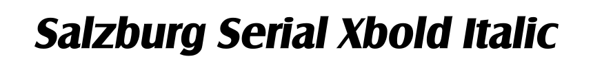 Salzburg Serial Xbold Italic