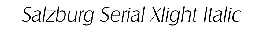 Salzburg Serial Xlight Italic