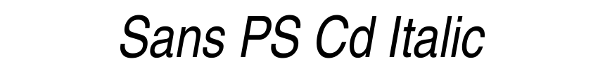 Sans PS Cd Italic
