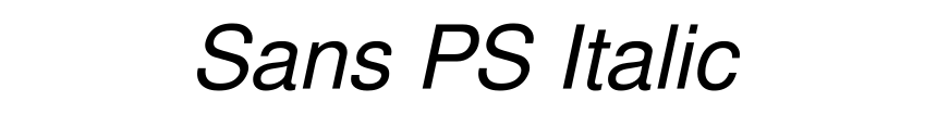 Sans PS Italic