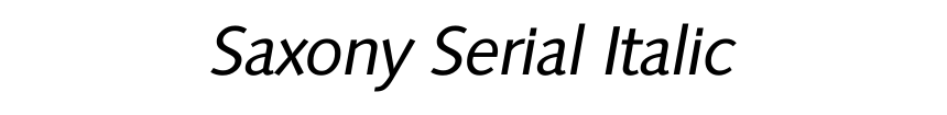 Saxony Serial Italic