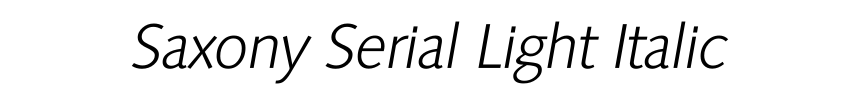 Saxony Serial Light Italic
