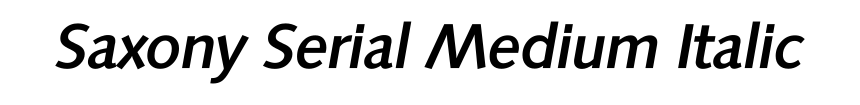 Saxony Serial Medium Italic
