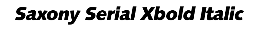 Saxony Serial Xbold Italic