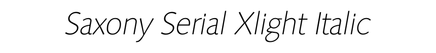 Saxony Serial Xlight Italic