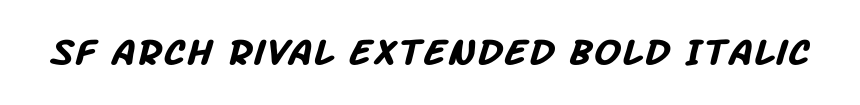 SF Arch Rival Extended Bold Italic