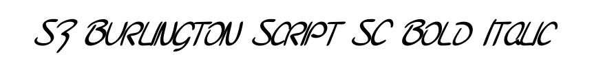 SF Burlington Script SC Bold Italic