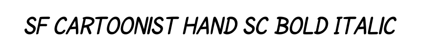 SF Cartoonist Hand SC Bold Italic