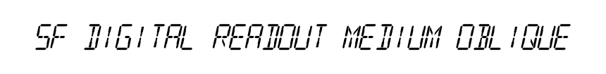 SF Digital Readout Medium Oblique