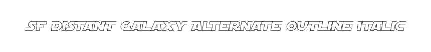 SF Distant Galaxy Alternate Outline Italic