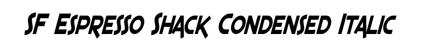 SF Espresso Shack Condensed Italic