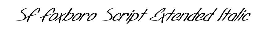 SF Foxboro Script Extended Italic