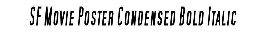 SF Movie Poster Condensed Bold Italic