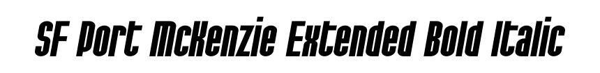 SF Port McKenzie Extended Bold Italic