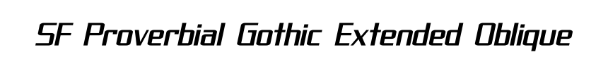 SF Proverbial Gothic Extended Oblique