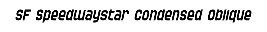 SF Speedwaystar Condensed Oblique
