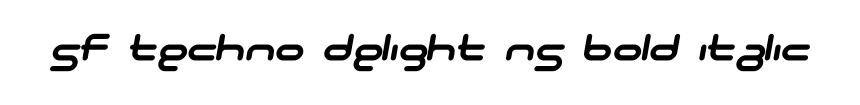 SF Techno Delight NS Bold Italic