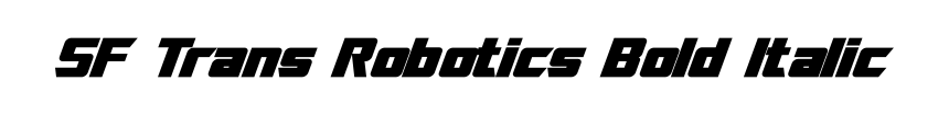 SF Trans Robotics Bold Italic