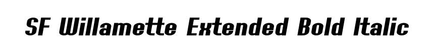 SF Willamette Extended Bold Italic