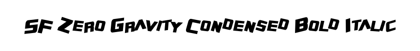 SF Zero Gravity Condensed Bold Italic