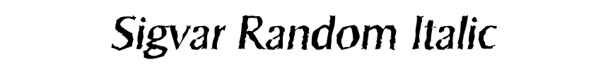 Sigvar Random Italic