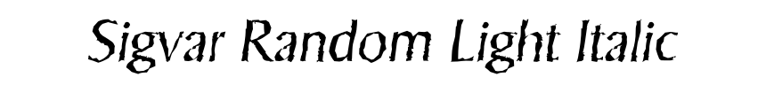 Sigvar Random Light Italic