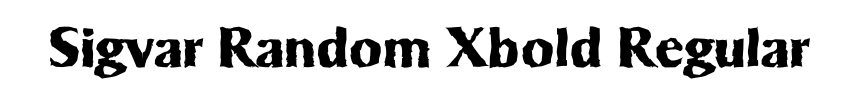 Sigvar Random Xbold Regular