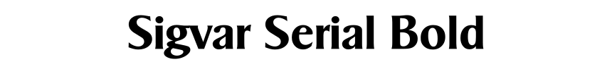 Sigvar Serial Bold
