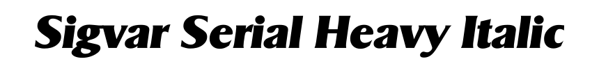 Sigvar Serial Heavy Italic