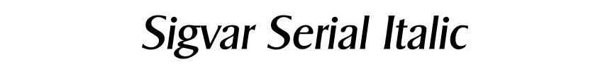 Sigvar Serial Italic