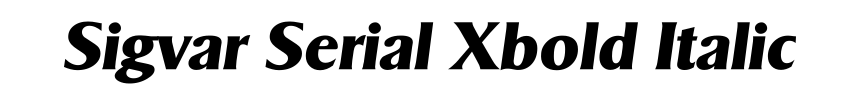Sigvar Serial Xbold Italic